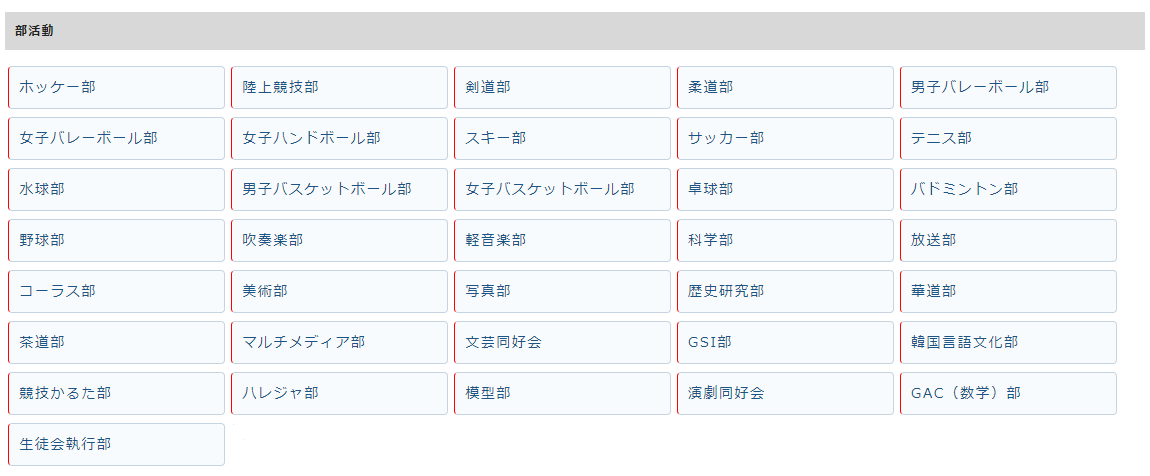 高クラブ一覧